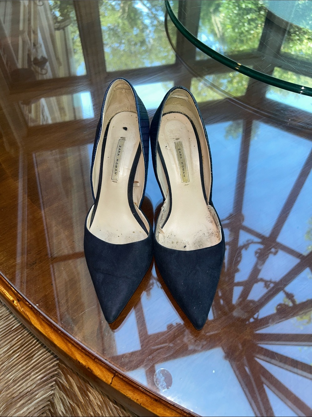 Zara Black Pointed-Toe High Heels